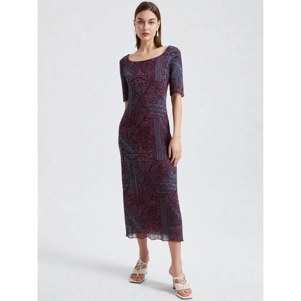 VTG Anthropologie Weston Wear Dress Size Medium Witchy Whimsigoth Bodycon Mesh